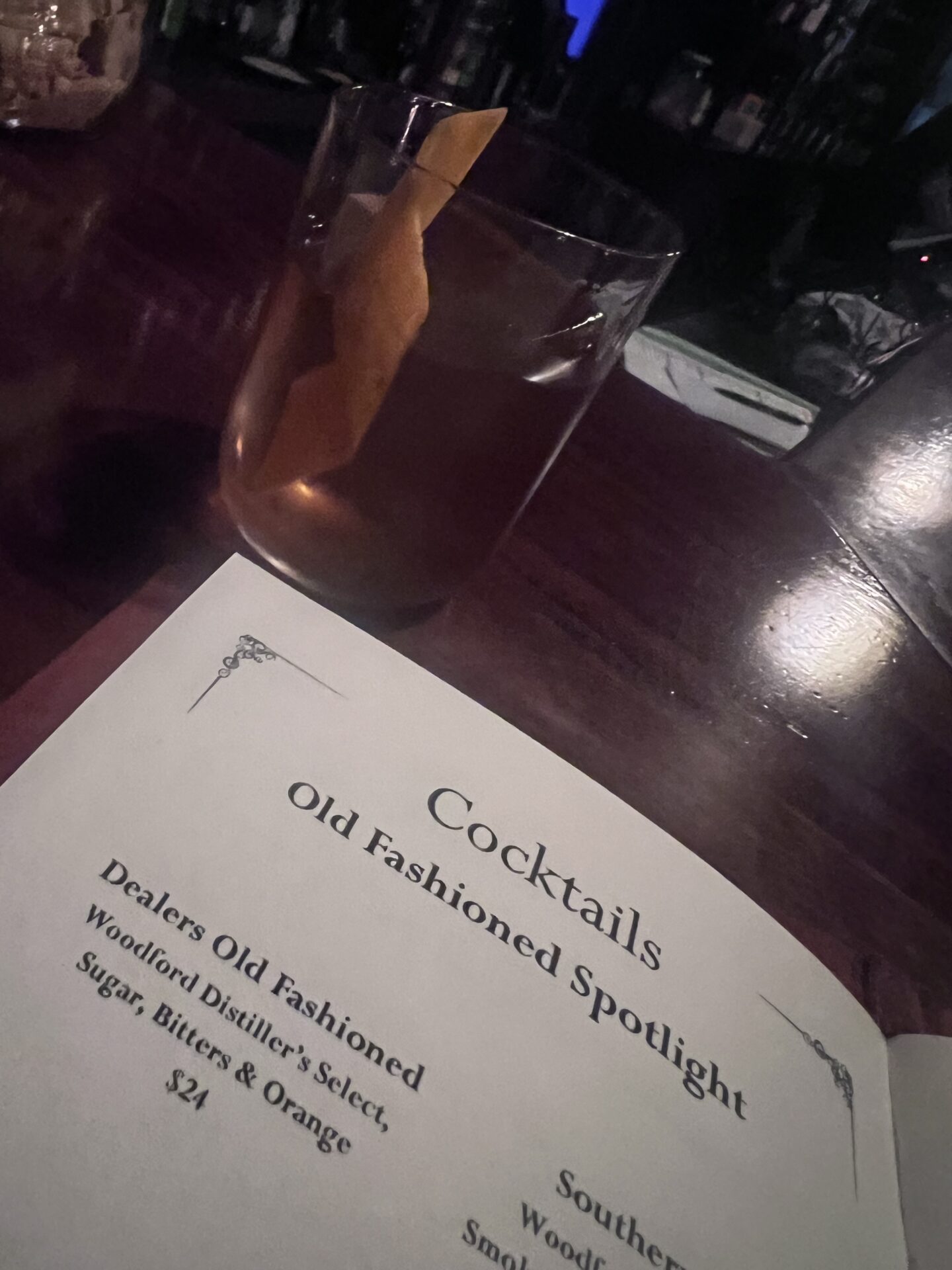Cocktail Menu